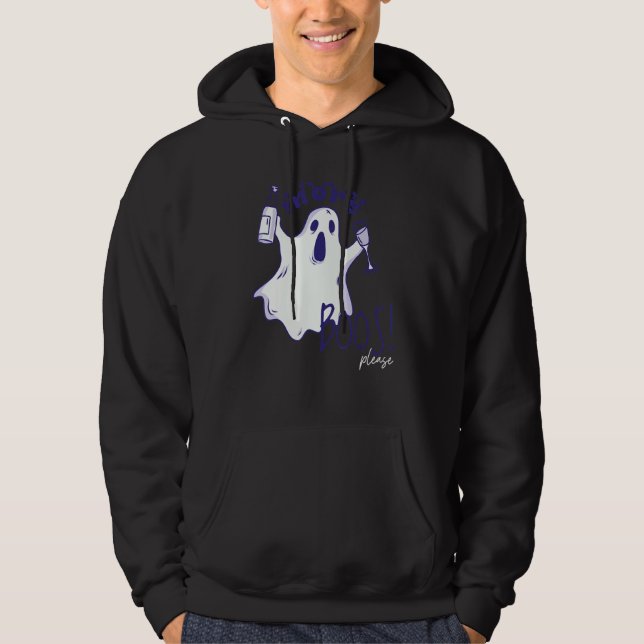 More Boos Please Ghost Beer Drinking  Halloween Gr Hoodie (Vorderseite)