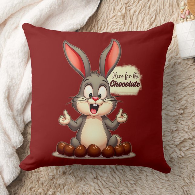 More Chocolate – Funny Easter Bunny - almofada Kissen (Decke)
