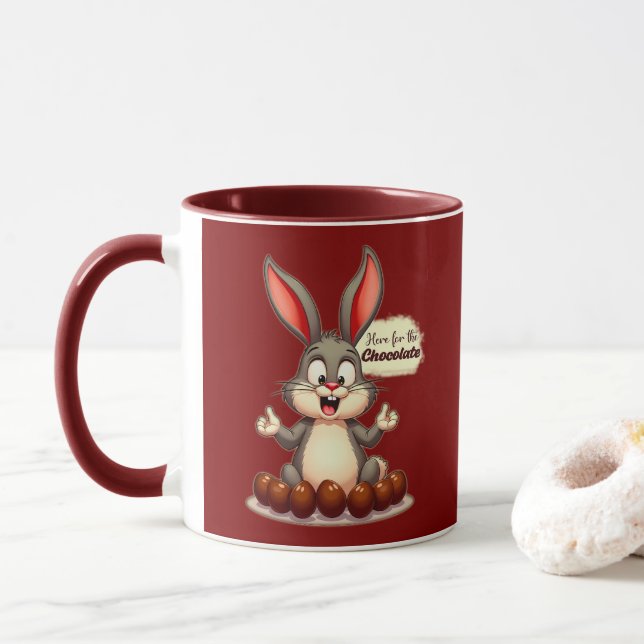 More Chocolate – Funny Easter Bunny - caneca Tasse (Mit Donut)