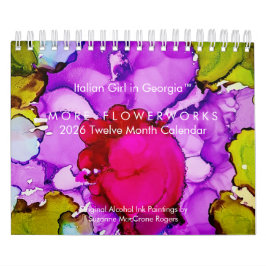 More Flowerworks - 2026 Twelve Month Art Calendar Kalender