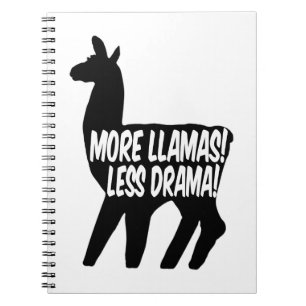 More Llamas Less Drama Notizblock