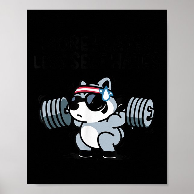 More Plates Less Self Hates Ssum Gym  Poster (Vorne)