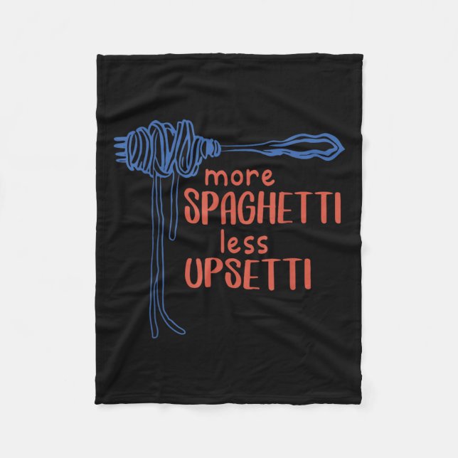 More Spagetti Less Etti Funny Foodie Spaghetti  Fleecedecke (Vorderseite)