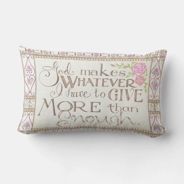 More Than Enough Throw Pillow Lendenkissen (Rückseite)