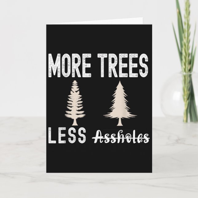 More Trees Less Holes Ugly Christmas Sweater  Karte (Vorderseite)