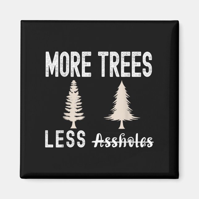 More Trees Less Holes Ugly Christmas Sweater  Magnet (Vorne)