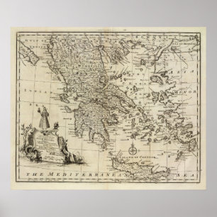 Morea, Griechenland Poster