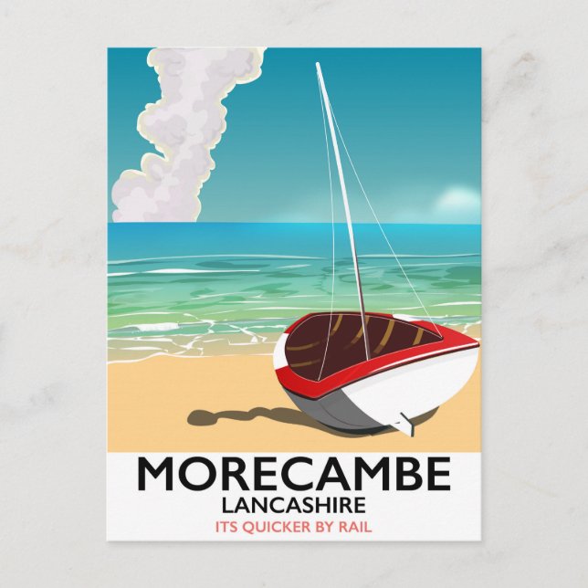 Morecambe, Lancashire Seaside Poster Postkarte (Vorderseite)