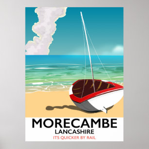 Morecambe, Lancashire Seaside-Reiseplakat Poster