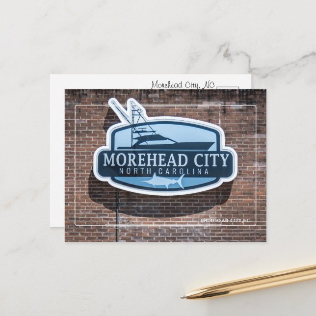 Morehead City NC - Coastal North Carolina Souvenir Postkarte (Vorderseite/Rückseite Beispiel)