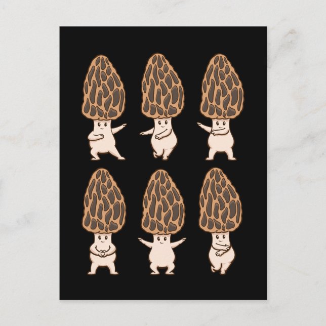 Morel Mushroom Fungi Hunter Mycology Gift Morels Postkarte (Vorderseite)