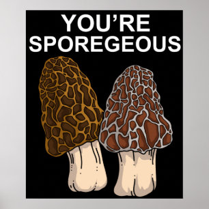 Morel Mushroom Gift Mens Morel Mushroom Hunter Poster