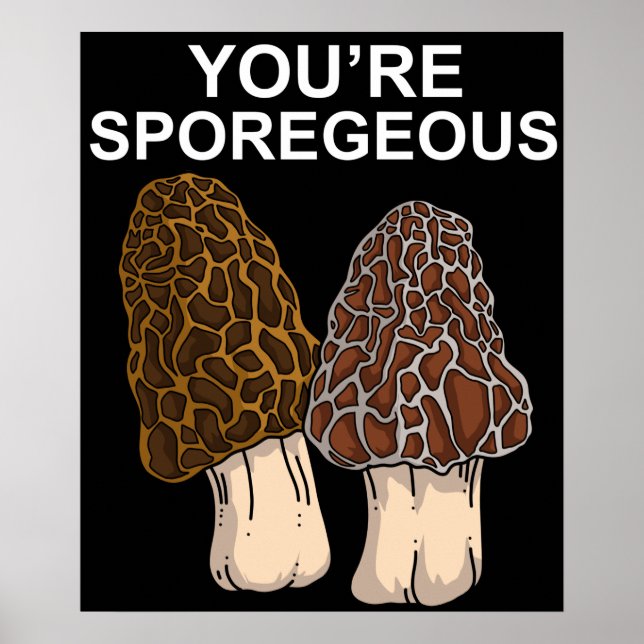 Morel Mushroom Gift Mens Morel Mushroom Hunter Poster (Vorne)