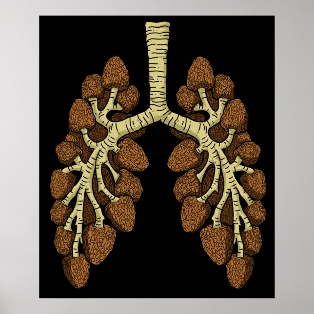 Morel Mushroom Gift Mens Morel Mushroom Hunter Poster (Vorne)