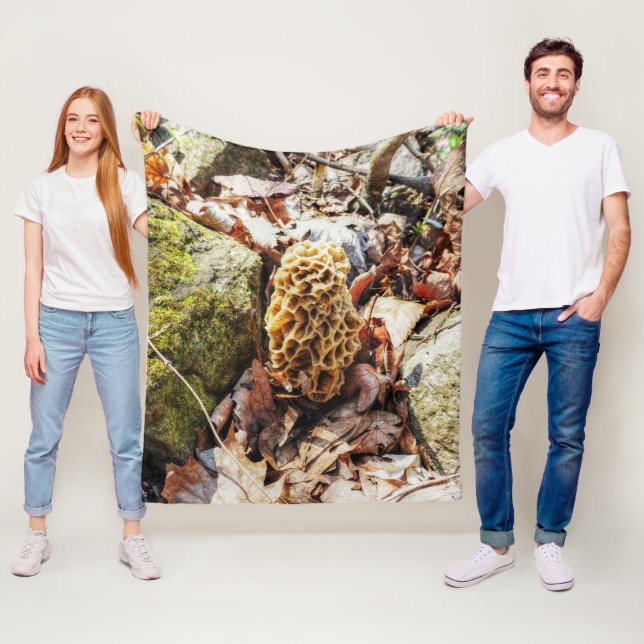 Morel Mushroom in der Wildnis Fleecedecke (Beispiel)