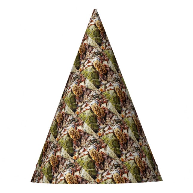 Morel Mushroom in der Wildnis Partyhütchen (Vorderseite)