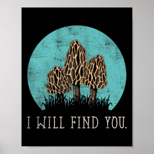 Morel Mushroom Pilz-Sammler Mushroo Poster