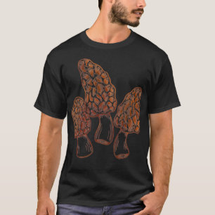 Morel Mushroom Trio Orange Tint T-Shirt