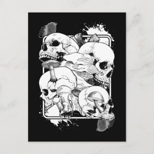 Morel Mushrooms Nature Hexchy Skull Postkarte