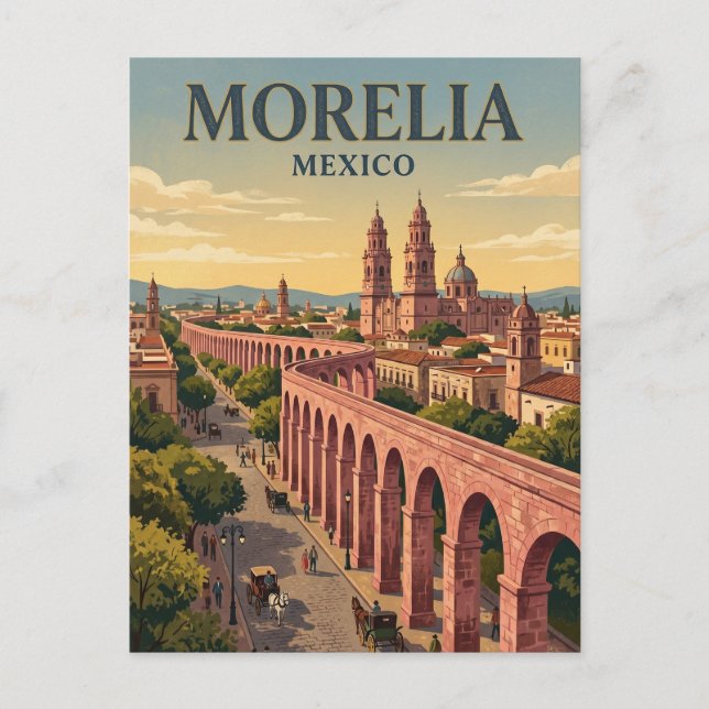 Morelia Mexiko Postkarte (Vorderseite)