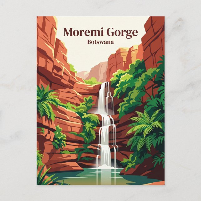 Moremi-Schlucht Botswana Postkarte (Vorderseite)