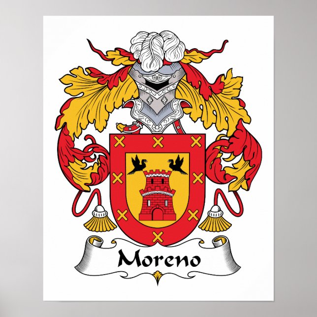 Moreno Familienwappen Poster (Vorne)