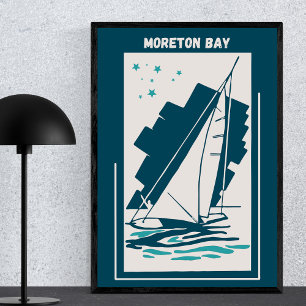 Moreton Bay in Queensland - Segeln im Vintage-Stil Poster