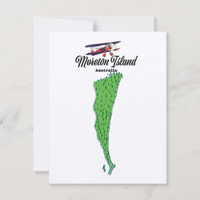 Moreton Island Australia Kartenposter (Vorderseite)
