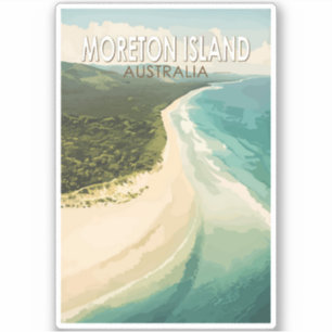 Moreton Island Australia Reisen Art Vintag Aufkleber