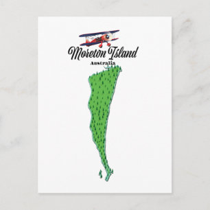 Moreton Island Australien Kartenposter Postkarte