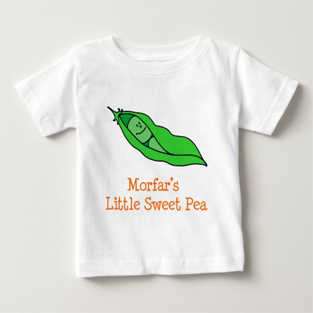 Morfar's Little Sweet Pea Baby T-shirt (Vorderseite)