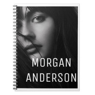 Morgan Anderson Schwarz-Weiß-Porträt-Design Nr. Notizblock