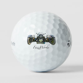Morgan Car Golf Ball mit dem FazzWorks Logo