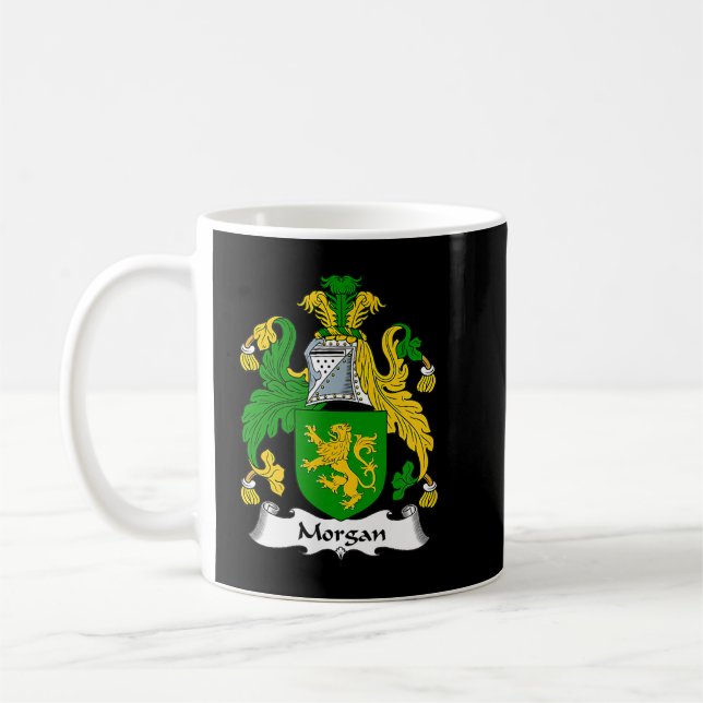 Morgan Coat of Arms Familienwappen Kaffeetasse (Links)