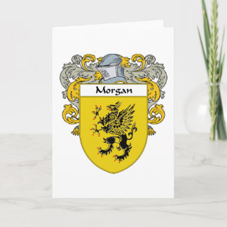 Morgan Coat of Arms (Mantled) Feiertagskarte