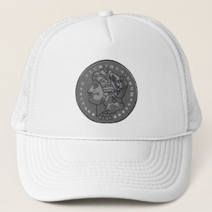 Morgan Dollar Gray Round Coin Truckerkappe