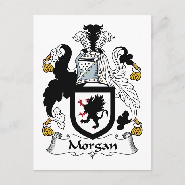 Morgan Familienwappen Postkarte (Vorderseite)