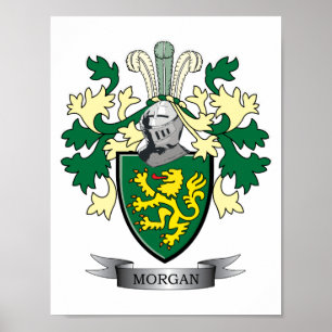 Morgan-Familienwappen-Wappen Poster