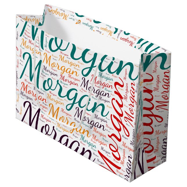 Morgan Große Geschenktüte (Vorderseite Schrägansicht)