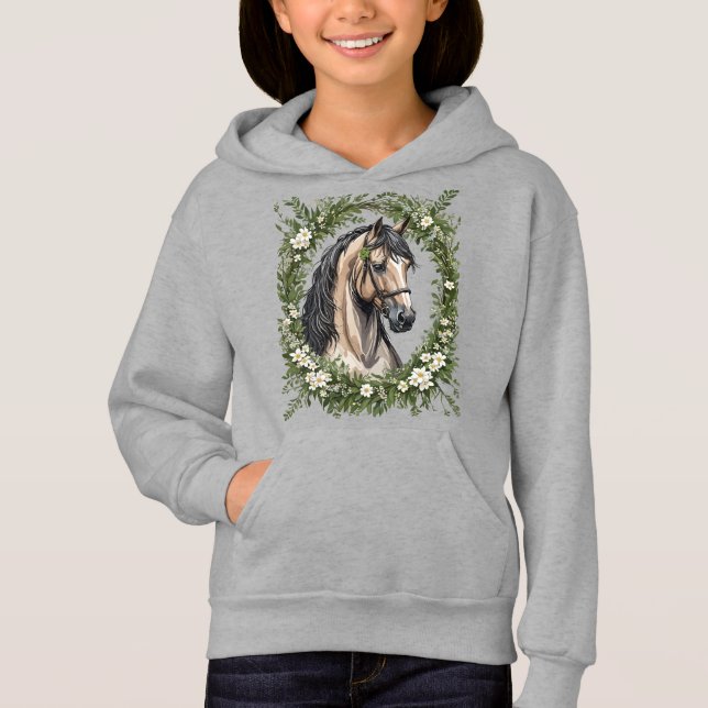 Morgan Horse and Massachusetts Mayblumen 1 Hoodie (Vorderseite)
