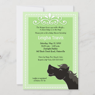 Morgan Horse Neutral 12x18 Baby Shower Einladung