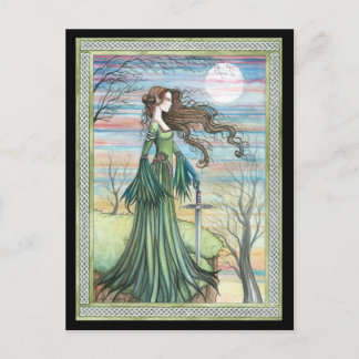 Morgan Le Fay Fantasy Art Postcard Postkarte