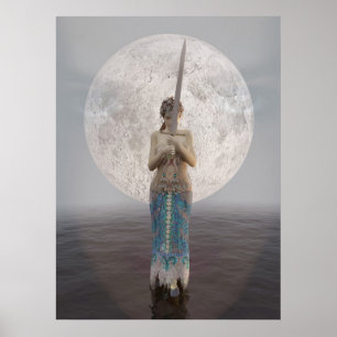 Morgan le Fay und Excalibur Poster