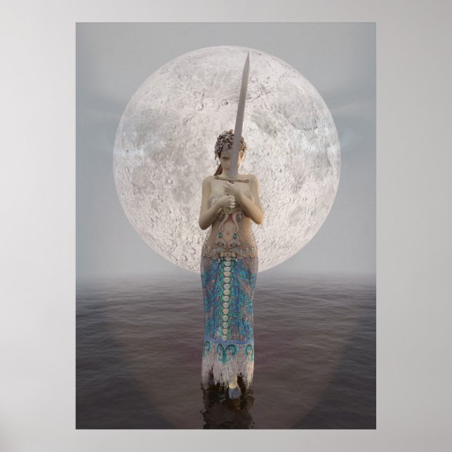 Morgan le Fay und Excalibur Poster (Vorne)