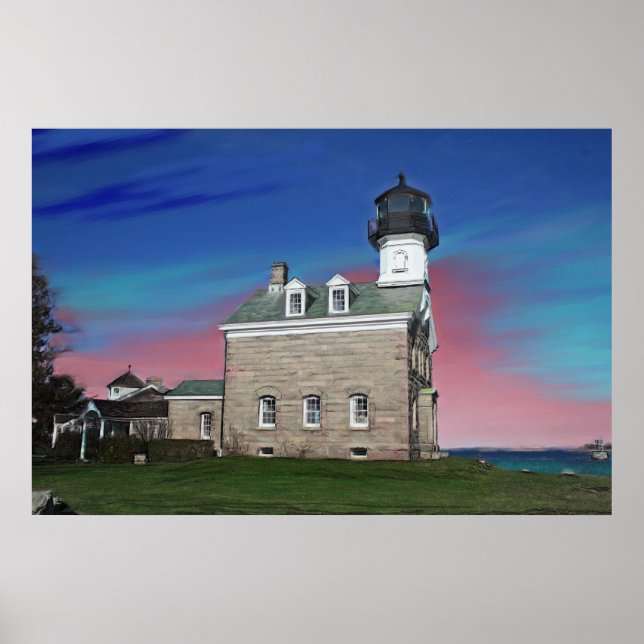 Morgan Point Lighthouse Print Poster (Vorne)