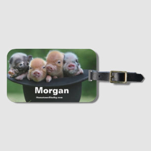 Morgan Schweine in einem Hutbeutel Gepäckanhänger