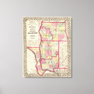 Morgan, Scott, Greene, Calhoun, Jersey Landkreises Leinwanddruck