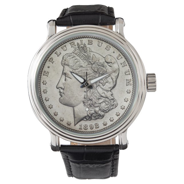 Morgan Silver Dollar Armbanduhr (Vorderseite)