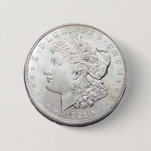MORGAN SILVER DOLLAR BUTTON