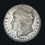 Morgan Silver Dollar Image auf Dartboard Dartscheibe<br><div class="desc">Feiern Sie den Morgan Silver Dollar mit diesem phantastischen Bild auf Ihrem Dartboard!!</div>